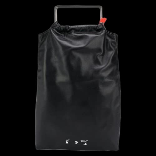 Off-White Leather Med Allen Snap Tote Bag 'Black'