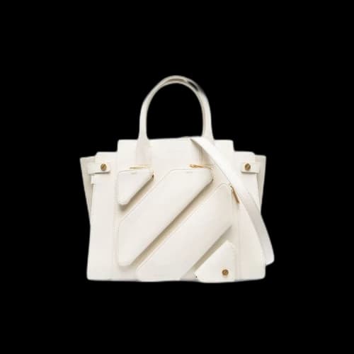 Off-White Large City Leather Tote Bag 'White'