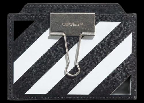 OFF-WHITE Money Holder Binder Small CC Black/White