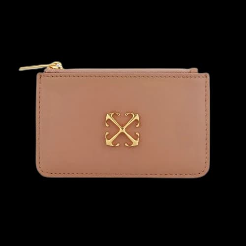 Off-White Jitney Arrows Plaque Leather Wallet 'Nude'