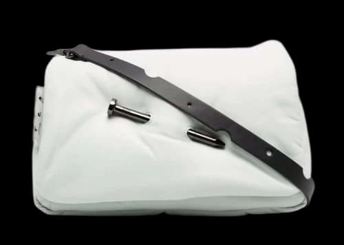 OFF-WHITE Nailed Slouchy 30 Clutch White/Black
