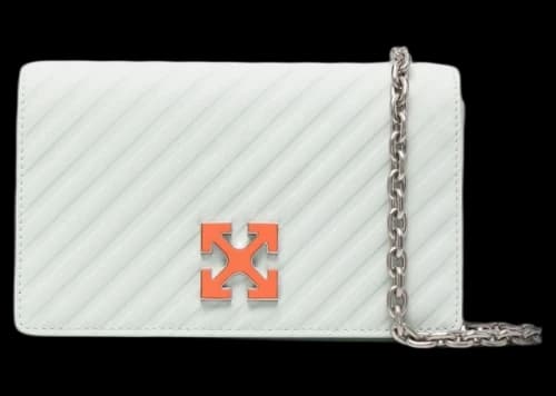 OFF-WHITE Virgil Abloh Jitney 0.5 Arrow Logo Crossbody Bag White