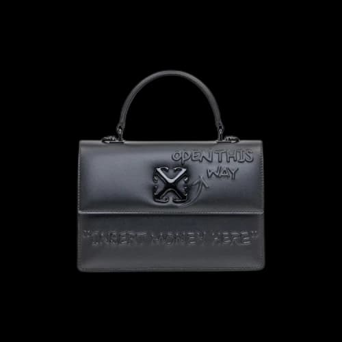 Off-White Jitney 1.4 Top Handle Quote 3D Bag 'Black'