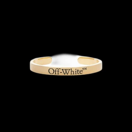 Off-White Logo Bangle Bracelet 'Gold'