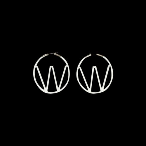 Off-White W Earrings 'White'
