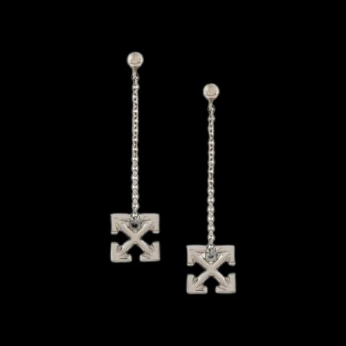 Off-White Pendant Earrings Arrow 'Silver'
