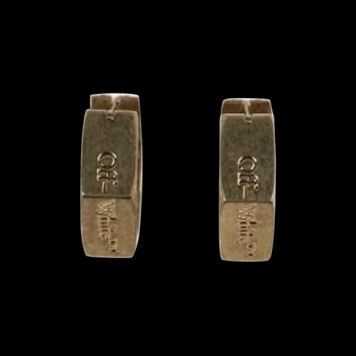 Off-White Medium Hexnut Earrings 'Gold'