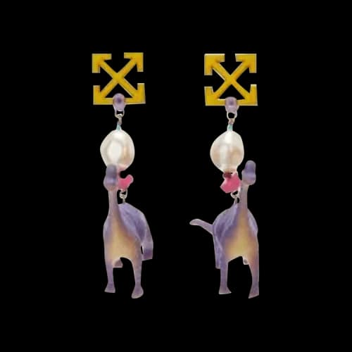 Off-White Fun Dino Earrings 'Multicolor'