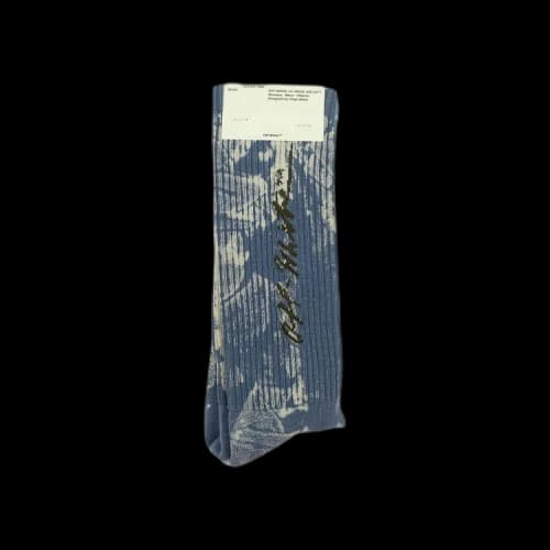 Off-White Tie Dye Printed Logo Long Socks 'Blue'