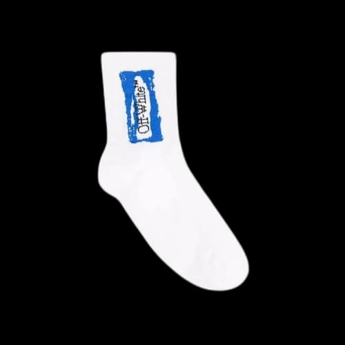 Off-White Framed Mid Socks 'White/Blue'