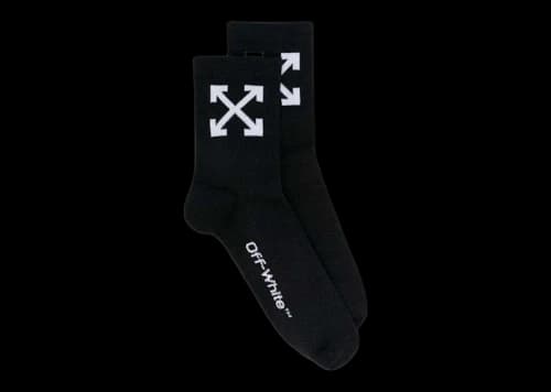 OFF-WHITE Arrow Short Socks Black/White