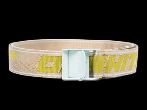 OFF-WHITE Womens 2.0 Industrial Logo Belt Green/Neutral
