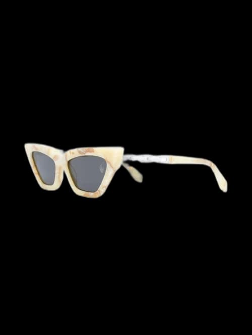 OFF-WHITE Nina Cat Eye Sunglasses Yellow Marble (OWRI021F20PLA0011803)