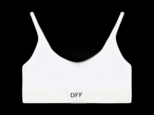 OFF-WHITE Off Rib Bralette White/Black