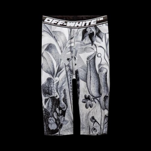 Off-White Athletic Botanical Cycle Shorts 'White/Black'