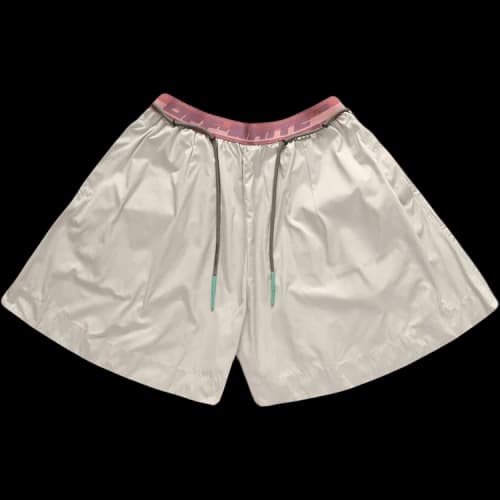 Off-White Flare Nylon Shorts 'Light Grey'
