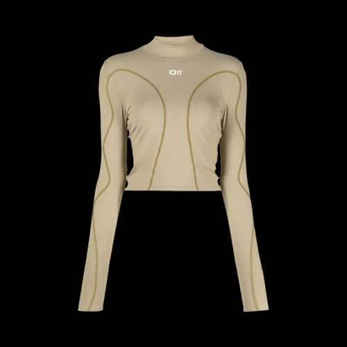 Off-White Organic Seams Long-Sleeve Top 'Forest Green'