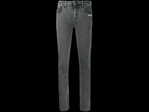 OFF-WHITE Skinny Denim Jeans Dark Grey/White