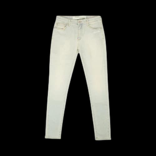 OFF-WHITE Skinny Denim Jeans Bleached Blue/White
