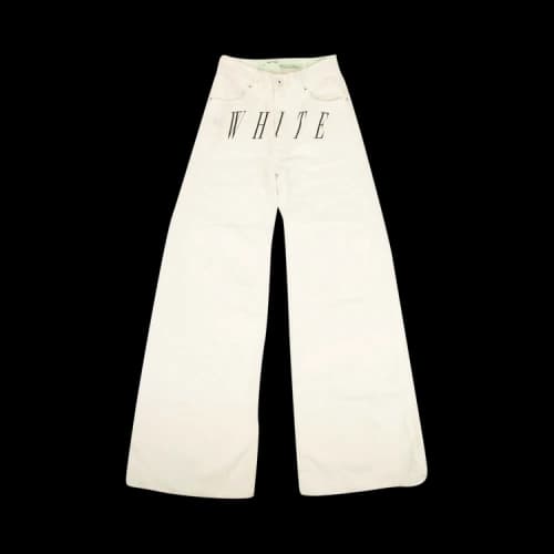 Off-White Logo Print Jeans 'White'