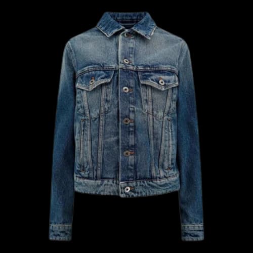 Off-White Strap Detail Denim Jacket 'Blue' (Women's)