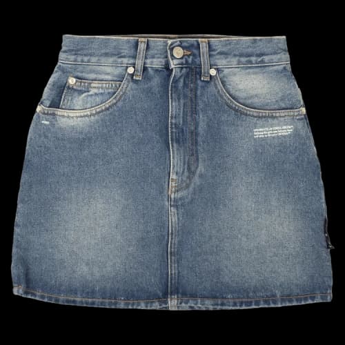 Off-White Washed Denim Mini Skirt 'Blue'