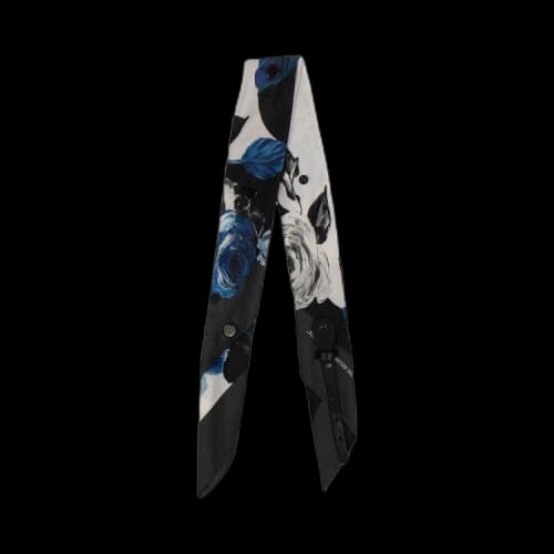 Off-White Floral Silk Strap Bag 'White/Blue'
