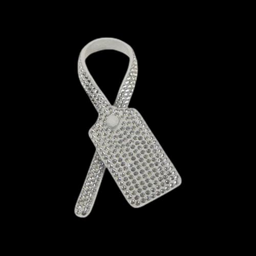 Off-White Zip Tie Luggage Tag 'Silver'