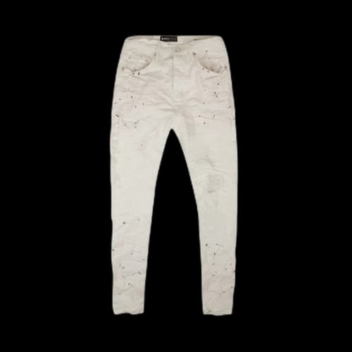 Purple Brand Paint Blowout Denim Pants White