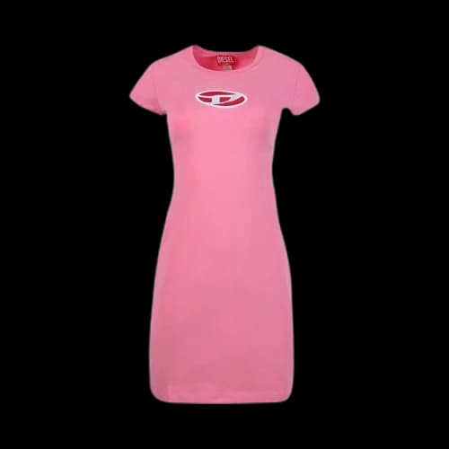 Diesel D-Angiel Cut Out Logo Dress 'Rose'