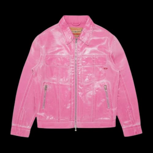 Diesel High Shine Zip Jacket 'Rose'