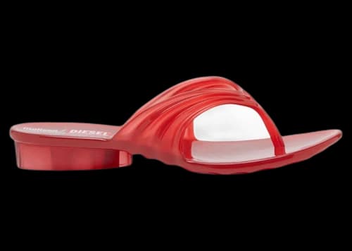 Diesel Quantum Thong Flip Flop Melissa Transparent Red (Women's)
