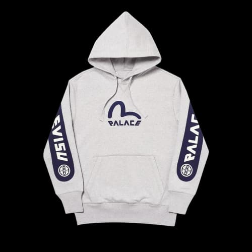 Palace x Evisu Hood 'Grey'