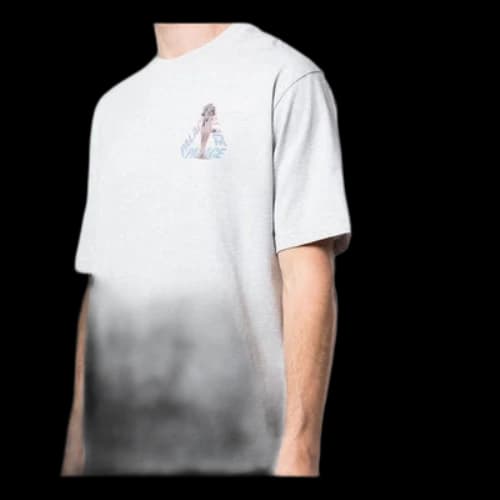 PALACE Rolls P3 Back Logo Gradient Large Triangle Printing Short Sleeve Unisex Gray