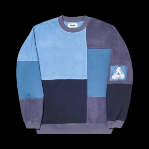 Palace Patch Up Ya Life Crewneck 'Blue'