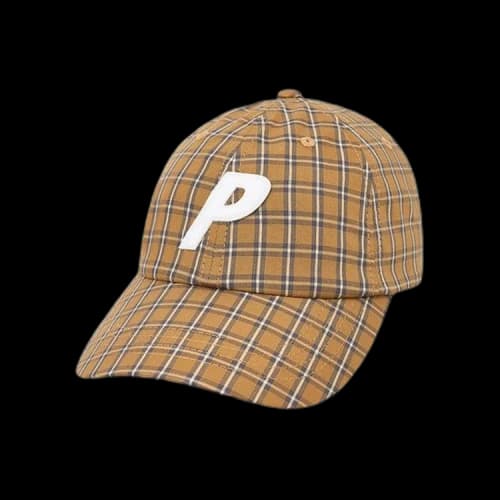 Palace Plaid P 6-Panel 'Mustard'