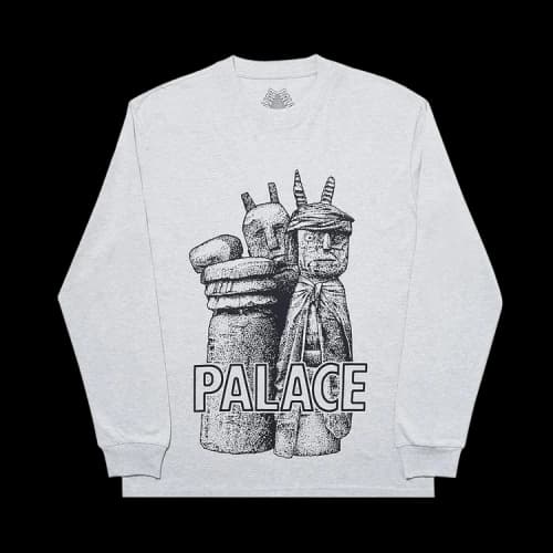 Palace Winz Longsleeve 'Grey Marl'