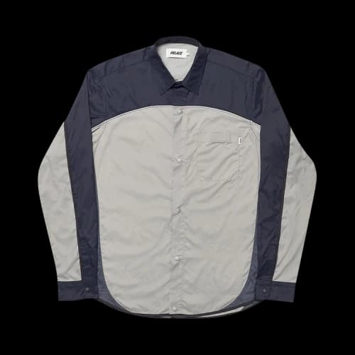 Palace Shell Out Shirt 'Grey/Navy'