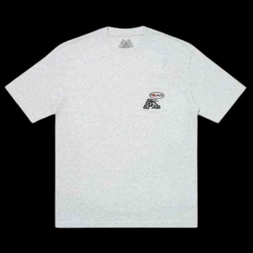 Palace Peace Pocket T-Shirt 'Grey Marl'