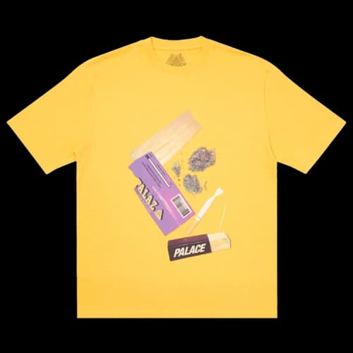 Palace Skin Up Monsieur T-Shirt 'Yellow'