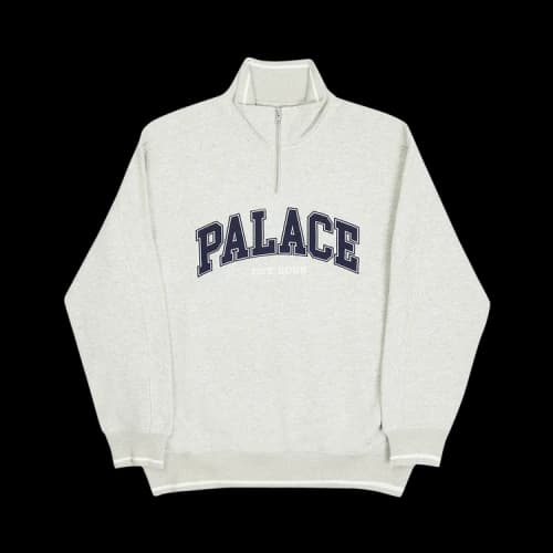 Palace P-Est Zip Crew 'Grey Marl'