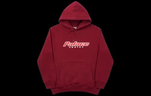 PALACE Drawstring hooded Alphabet Printing Long Sleeves Unisex Red