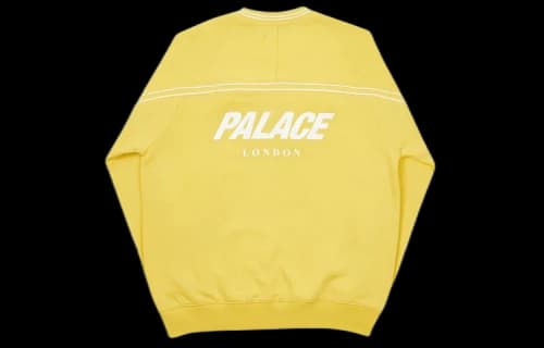 PALACE Alphabet Logo Printing Round Neck Pullover Unisex Yellow