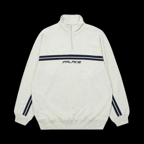 Palace Insert 1/4 Zip 'Grey Marl'