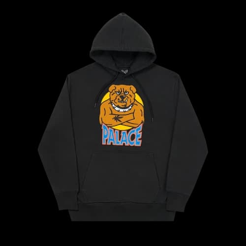 PALACE Bulldog Hood Printing Unisex Black