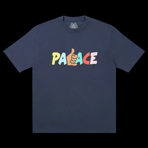PALACE Shitfaced Shaka Round Neck Short Sleeve Unisex Navy Blue