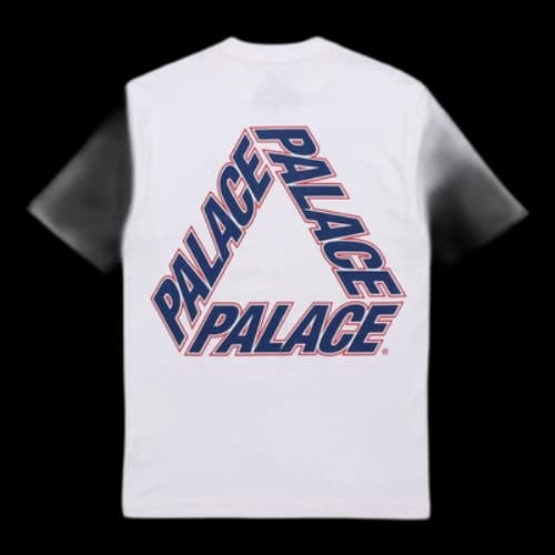 PALACE P3 Team T-Shirt Dark Back Large Logo Printing Short Sleeve Unisex White