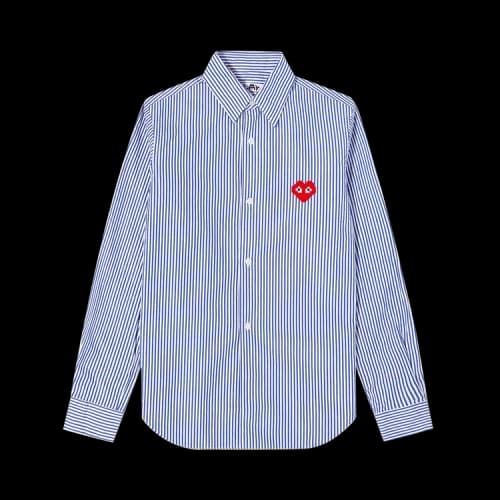 Comme des Garçons PLAY Striped Long-Sleeve Shirt 'Blue/White'