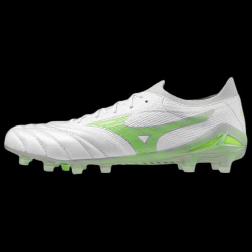 Mizuno Morelia Neo IV Beta Elite FG 'Frontier Pack White Green Gecko'
