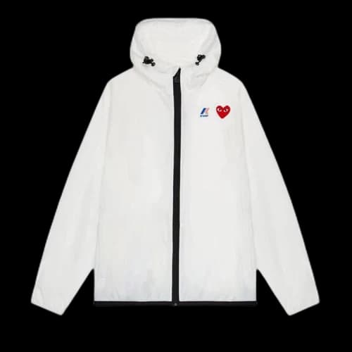 Comme des Garcons Play x K-Way Claude Full-Zip Jacket White